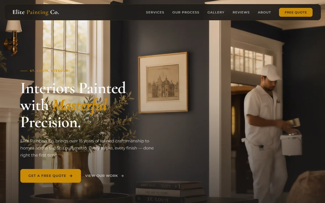 Elite Painting Co. website screenshot